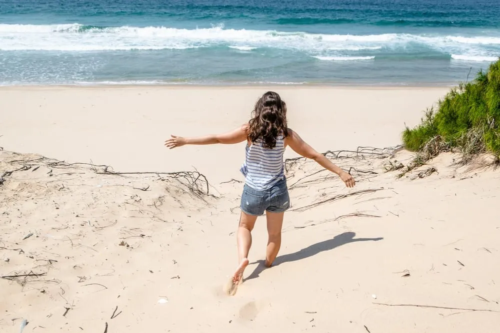 kate storm on the beach in tofo mozambique