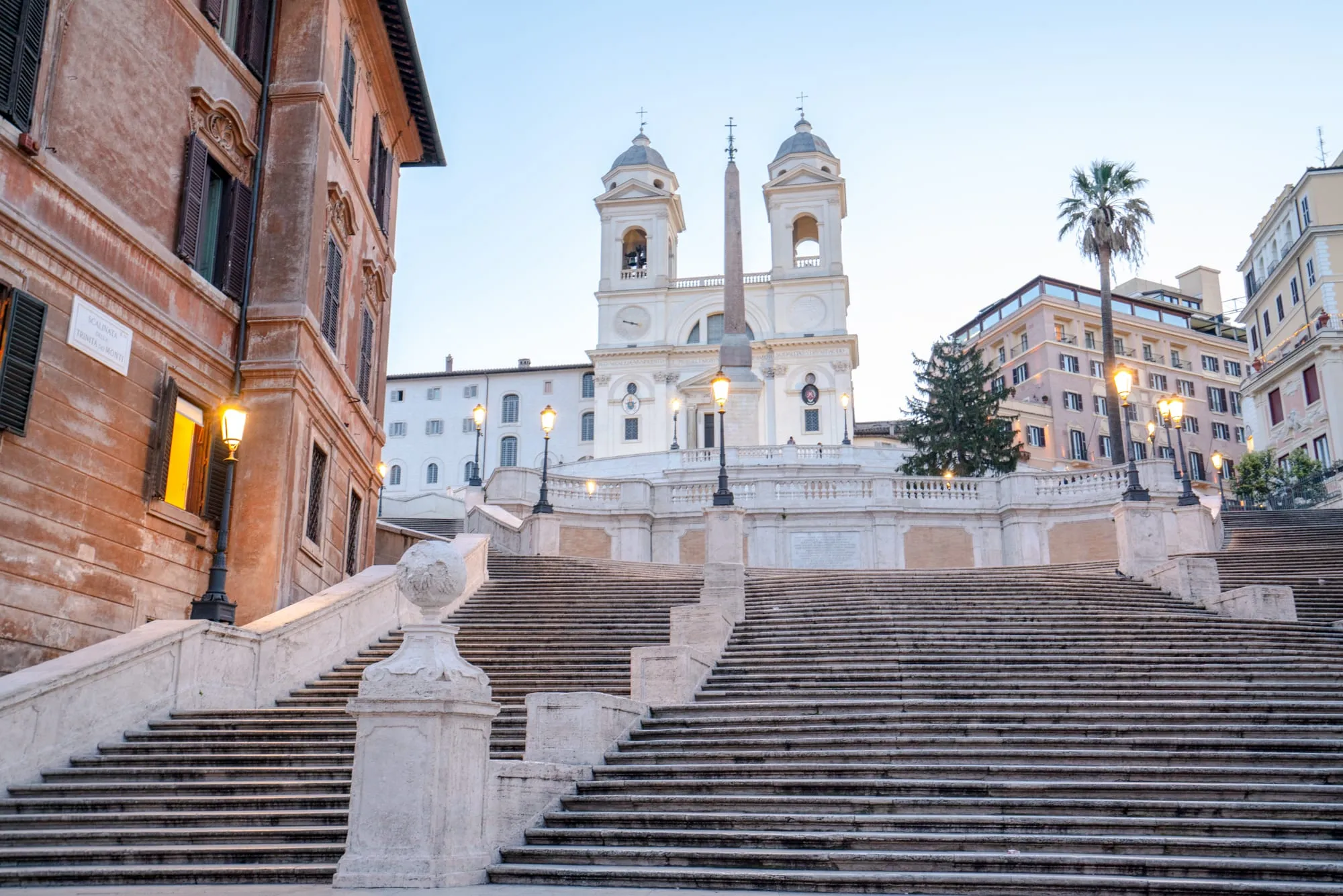Empty close up of the Spanish Steps in Rome, Rome in a Day