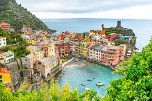 View of Vernazza Harbor from Above: One Day in Cinque Terre Itinerary